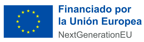 Logotipo a color de Financiado por la Unión Europea, Next GenerationEU